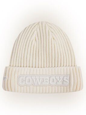 Pro Standard NFL Dallas Cowboys Cream Ribbed Knit Unisex Beanie NWT